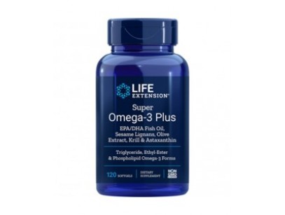 Life Extension Super Omega-3 Plus EPA/DHA with Sesame Lignans, Olive Extract, Krill & Astaxanthin